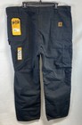 Carhartt Men's Black Flannel Lined Washed Duck Utility Work Pants Sz 44x30 NWT — photo 2