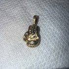 24k Gold Plated Gold Over Silver Glove Pendant – Hollow High-Polish Boxing Charm — photo 3