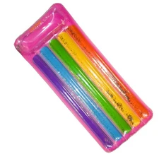Coconut Outdoor Glitter Rainbow Pool Lounger – Inflatable Raft – Durable Long...