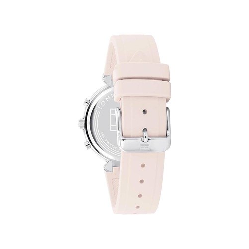 Tommy Hilfiger 1782343 Pink Rubber Ladies Watch 38mm Round Case Quartz New - Picture 3 of 4