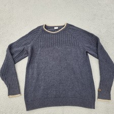 Columbia Knit Sweater Mens XL Gray Ribbed Pullover