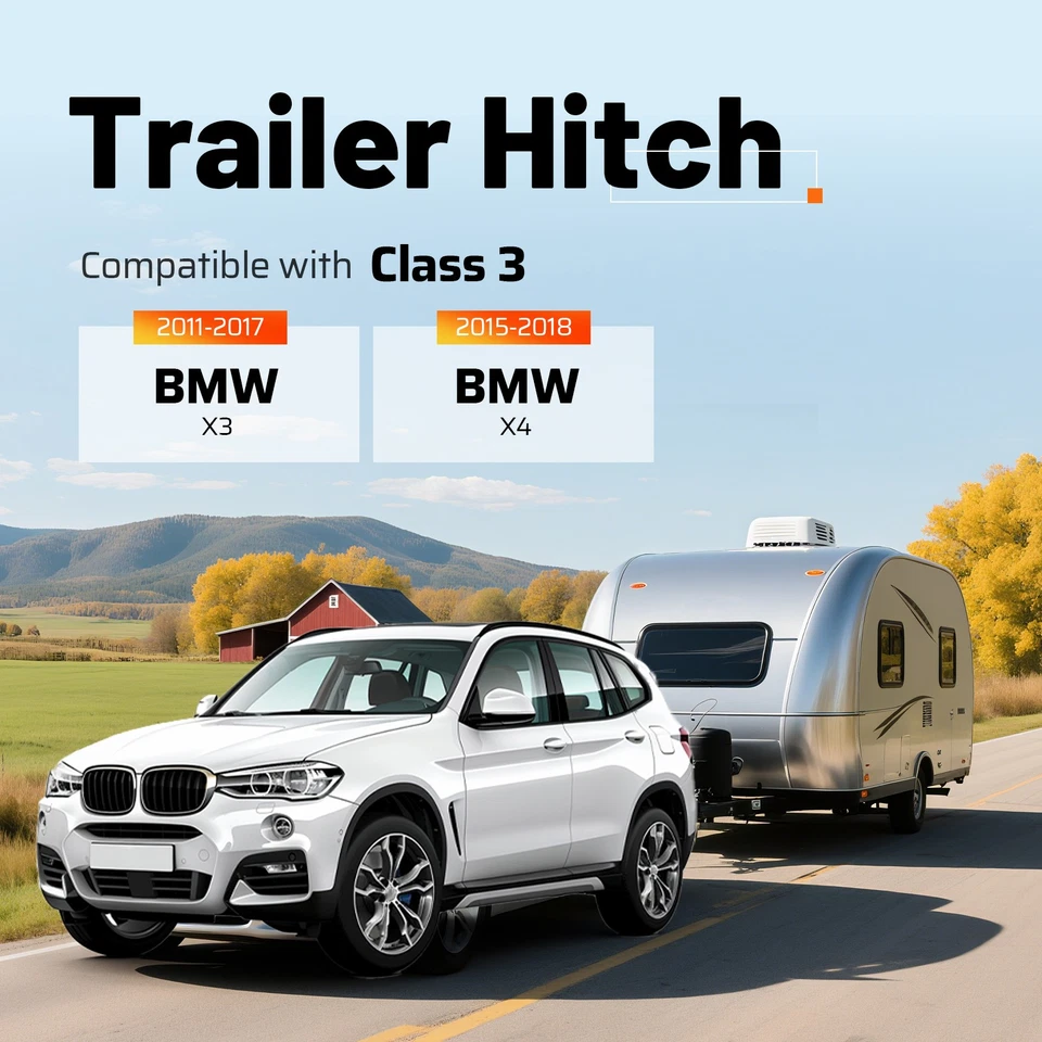 Rear Trailer Tow Hitch Class 3 Receiver 2" For BMW X3 2011-2017 X4 2015-2018 - Image 2 of 4