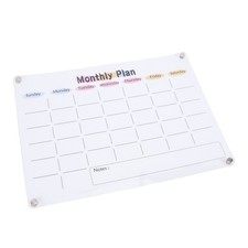 1-Clear Acrylic Planning Board With Magnet Fridge Dry Erase Whiteboard