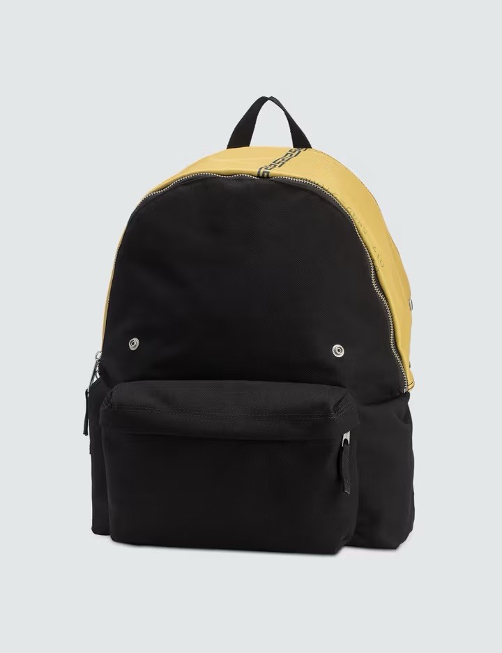 USED EASTPAK X RAF SIMONS PADDED PAK'R BACKPACK Yellow Black