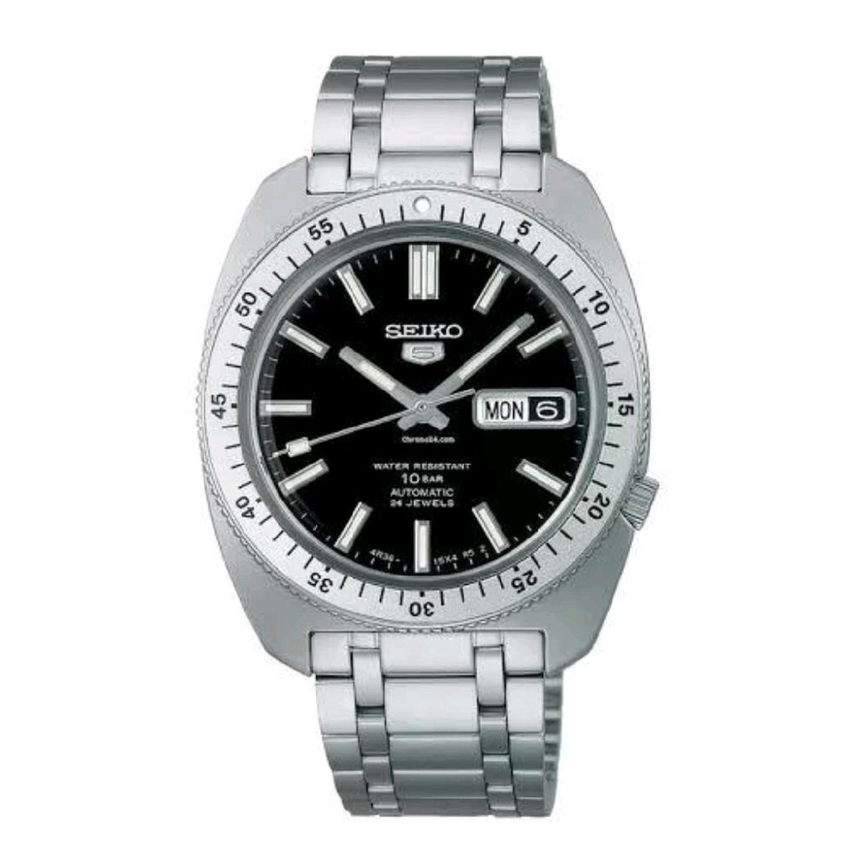 SEIKO 5 Sports SRPL93K1 Black Heritage Watch 24 Jewels Gene Krantz
