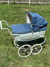 Vintage Coach Built Doll Pram-Original Cover & Hood