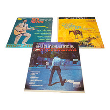 Lot of 3 Vintage Western Country Vinyl LPs Red Sovine & Sons of the Pioneers