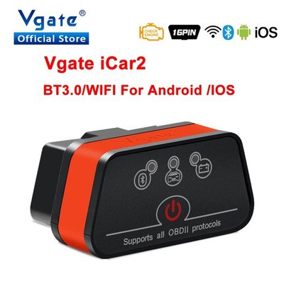Vgate iCar2 OBD2 Bluetooth/WIFI Scanner ELM327 V2.2 for iOS Android Car Tool