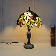 Tiffany Style Bedside Table Lamp Handcrafted Stained Glass Light Gift Decor