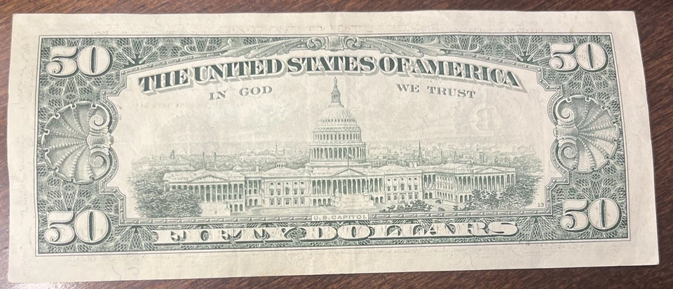 1993 $50 FRN XF - Image 2 of 2