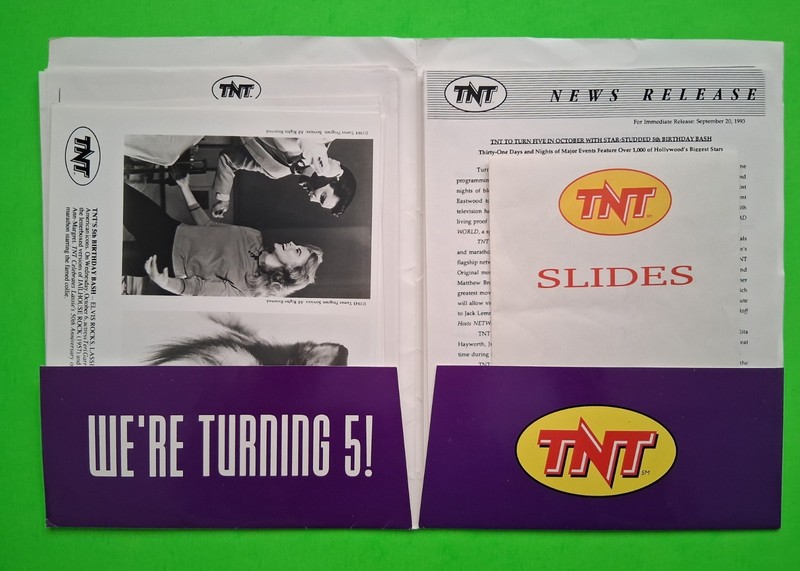 Rare 1993 TNT Network "Turning 5" Anniversary Press Kit - Original Media Archive