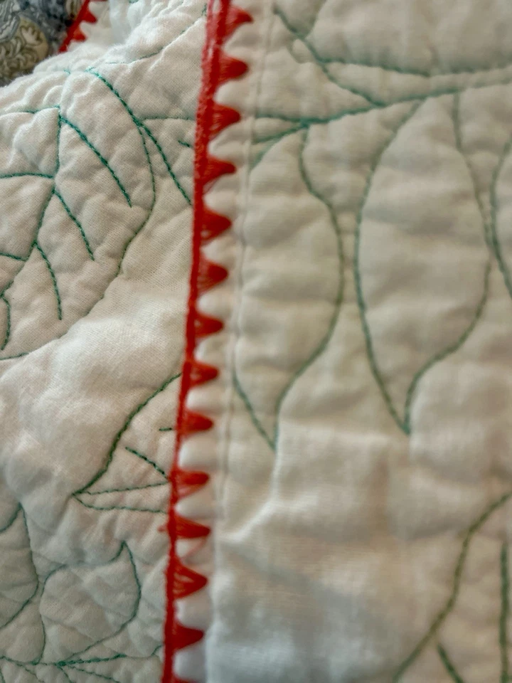 ANTHROPOLOGIE "LEAFY VINES" COLCHA PARA NIÑOS PEQUEÑOS Lino/Algodón COREO DE CABAÑA Foto 2 de 4