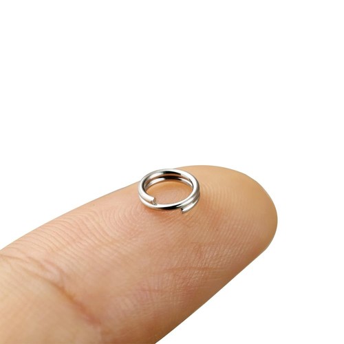 30PCS 5mm Small Stainless Steel Split Rings, Double Loop Jump Rings Metal Rou...