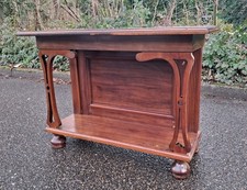 Kleine Gründerzeit Jugendstil Konsolentisch Wandtisch Ablage Konsole Nussbaum 