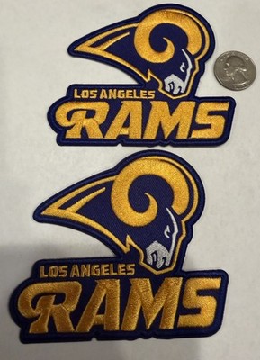 (2)-Los Angeles  Rams EMBROIDERED IRON ON PATCHES 4 x 3.5   Beautiful!