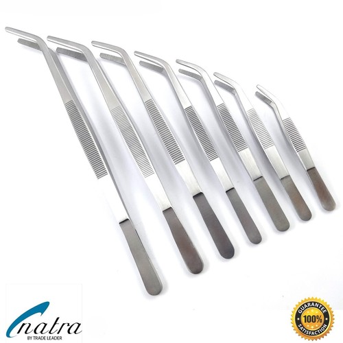 Anatomical Tweezers Straight/Curved Dental Dentist Seam Surgical NATRA - Picture 2 of 22