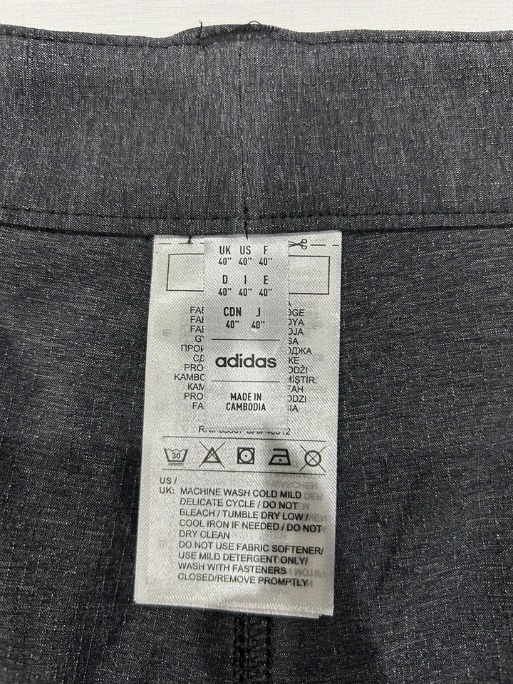 Pantalones Cortos de Golf Adidas Dobby Tex Para Hombre Talla 40 Negro 9" Entrepierna Nuevos Con Etiquetas Foto 4 de 4