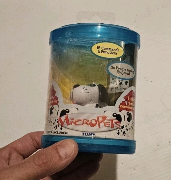 2002 Tomy MicroPets Sirene Dalmácia Miniatura Robô Interativo Cachorro NOVO! - Imagem 2 de 4