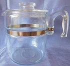 Vintage Pyrex Flameware #7759-B 9 Cup Glass Coffee Pot and Lid. POT & LID ONLY