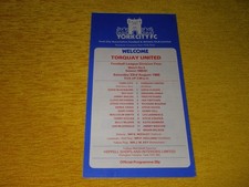 York City v Torquay United  23/8/80.