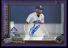 Jeral Perez 2025 Topps Pro Debut #PD-24 Base Autographs Purple Foil /299