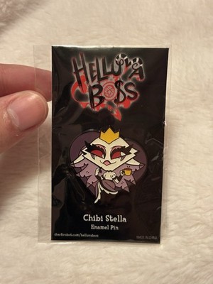 Helluva Boss Chibi Heart Stella Enamel Pin Official Shark Robot