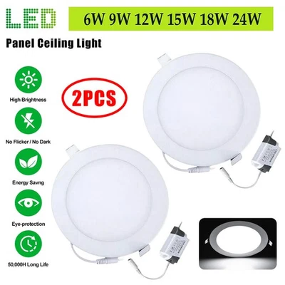LED Einbaustrahler AC 85V~265V 6000K Flach Panel Ultra Slim Bad Spot Leuchte - Bild 1 von 4