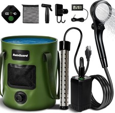Portable Camping Shower 6000mAh Rechargeable Shower Pump Large Capacity Foldable
