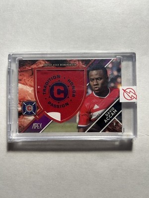 2015 Topps Apex MLS David Accam Purple Team Patch 1/1 Chicago Fire