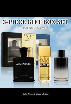 EAU DE PARFUM ADVENTURE 24k GOLD / SALVUNG TRIPLE PACK GIFT SET 3.4oz Hormones