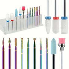 13PCS CERAMIC NAIL DRILL BIT SET – PROFESSIONAL ELECTRIC MANICURE FILE BITS