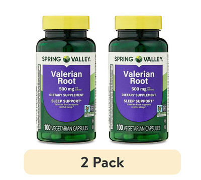 Spring Valley Valerian Root Capsules, 500 mg, 100 Count ( 2 PACK )