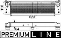 LadeluftküHler Premium Line Mahle CI 192 000P FüR Mercedes Viano Vito Bus W639