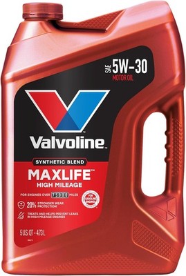 Valvoline MaxLife 5W-30 Synthetic Blend Motor Oil 5 Quart High Mileage Formula