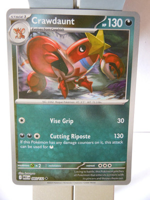 146PK085r - Crawdaunt - 85/132 - Mega Evolution (MEG) - Uncommon Rev )