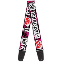 Guitar Strap - I Heart Punk Rock W/Safety Pins Black/Fuchsia (Us Import) ACC NEU