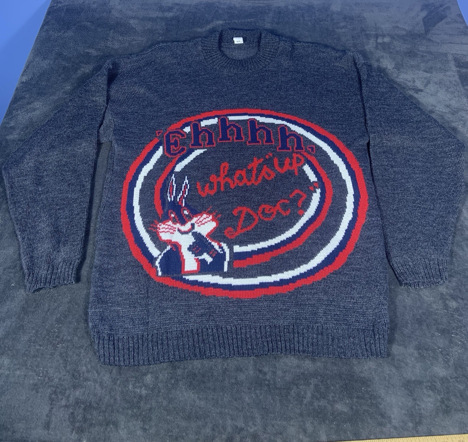 Vintage Iceberg 1990s Bugs Bunny What’s Up Doc Knot Sweater Size X-Large