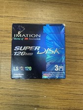 3M Imation 3.5" SuperDisk LS-120 Large Capacity 120MB Disks Jewel Cases 3-Pack