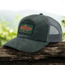 Fishpond Fly Fishing Co Gray Camo Hat  Cap Snap Back Trucker Baseball Outdoors
