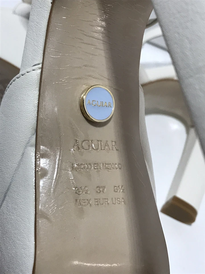 Aguiar слоновой кости кожаные туфли размер 6,5 с бантом детали - Изображение 4 из 4