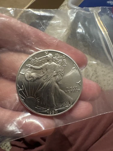 1990 American Silver Eagle Dollar Coin -High Grade- Uncirculated