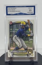 2025 Bowman Jesus Made Brewers 1st Bowman Rookie Card #BP-66 Gem Mint 10