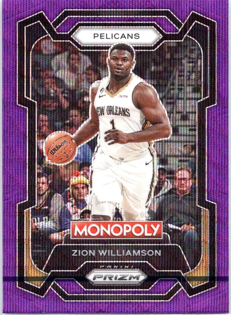 2023-24 Panini Prizm Monopoly #55 Zion Williamson Purple Pelicans