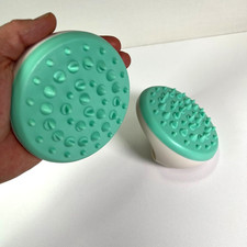 Silicone Handheld Anti-Cellulite Massager Body Scrubber Green Lot of 2x NEW