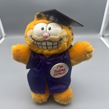 Dakin 1981 Garfield Plush I'm Taking Offers Graduation Stuffed Animal Toy Korea
