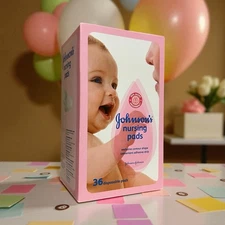 Johnson's Nursing Pads - Contour Shape - Adhesive Strip - 36 Disposable Pads 
