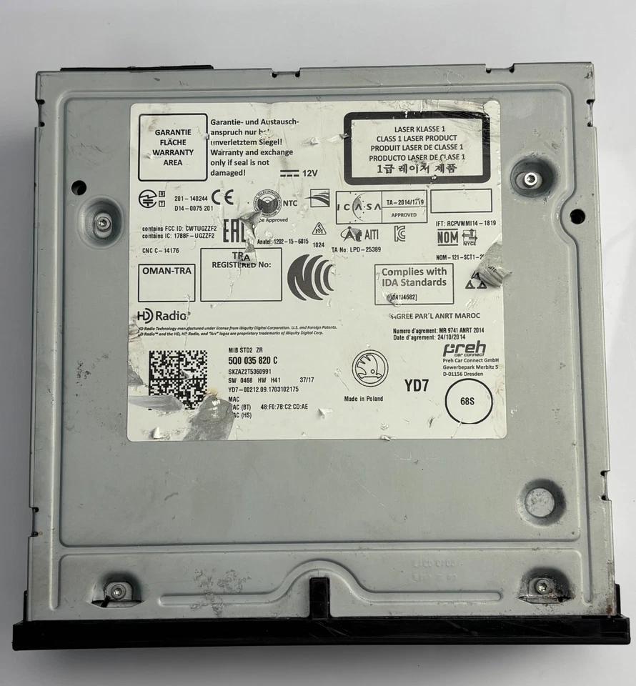 SEAT STEUERGERÄT FÜR INFORMATIONSELEKTRONIK MIT RADIO 5F0035877 - Bild 3 von 4