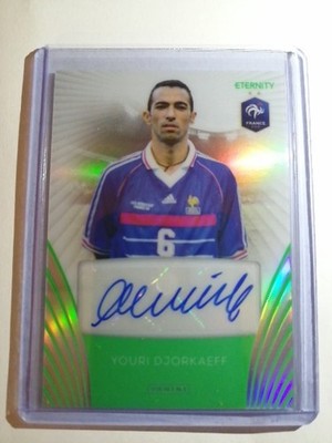 panini Eternity Bleus YOURI DJORKAEFF /50 Signature Auto Equipe De France