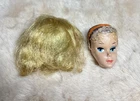 Vintage Barbie Doll 1964 Miss Barbie Sleep Eye doll. Head & Wig Only! Damaged!