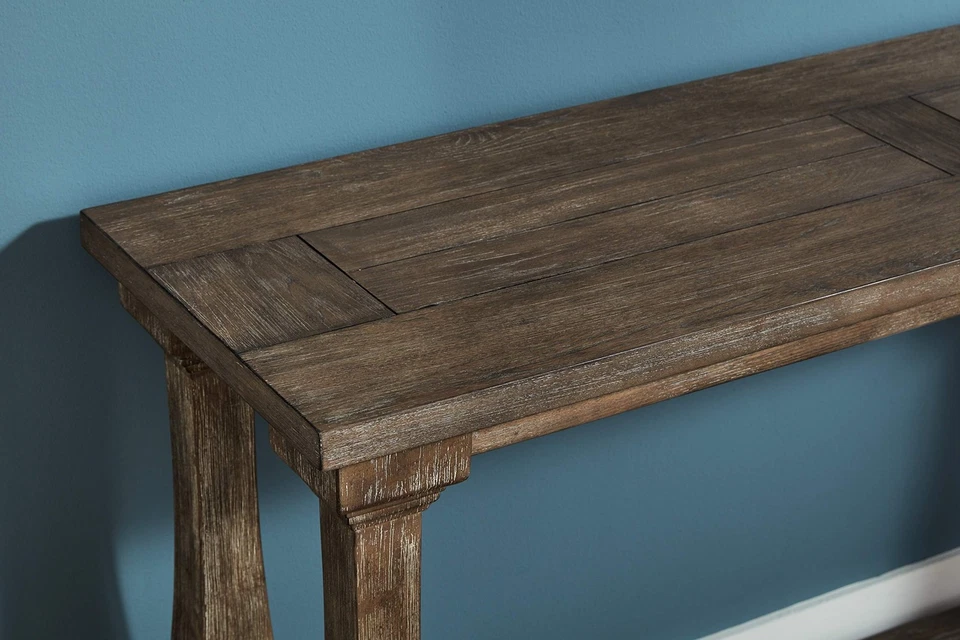 Mallacar Vintage Sofa Console Table, Weathered Gray - Image 3 of 4